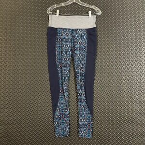 Athleta‎ Medium High Rise Floral Print Yoga Workout Leggings with Pockets